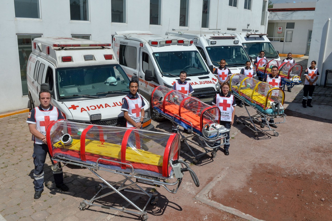 Incrementa Cruz Roja Edomex equipo para atender pacientes de COVID-19