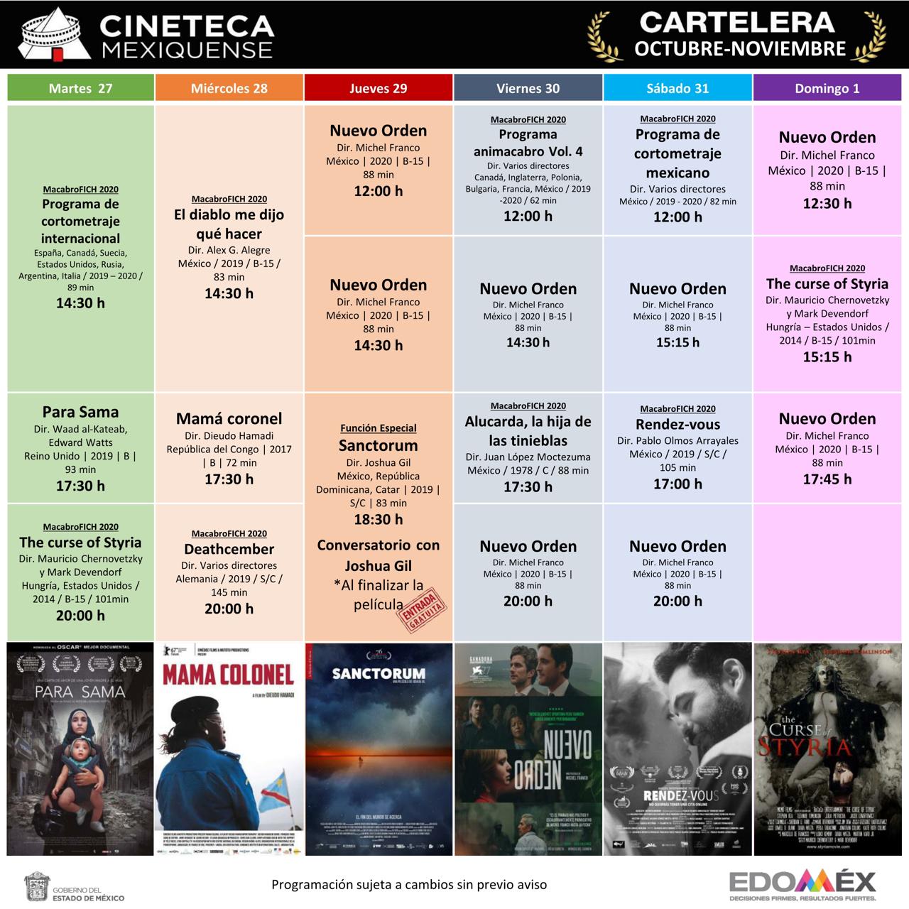 Exhibe cineteca mexiquense películas ganadoras de importantes festivales fílmicos