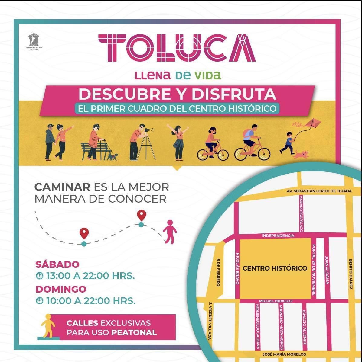 El centro de Toluca volverá a ser peatonal