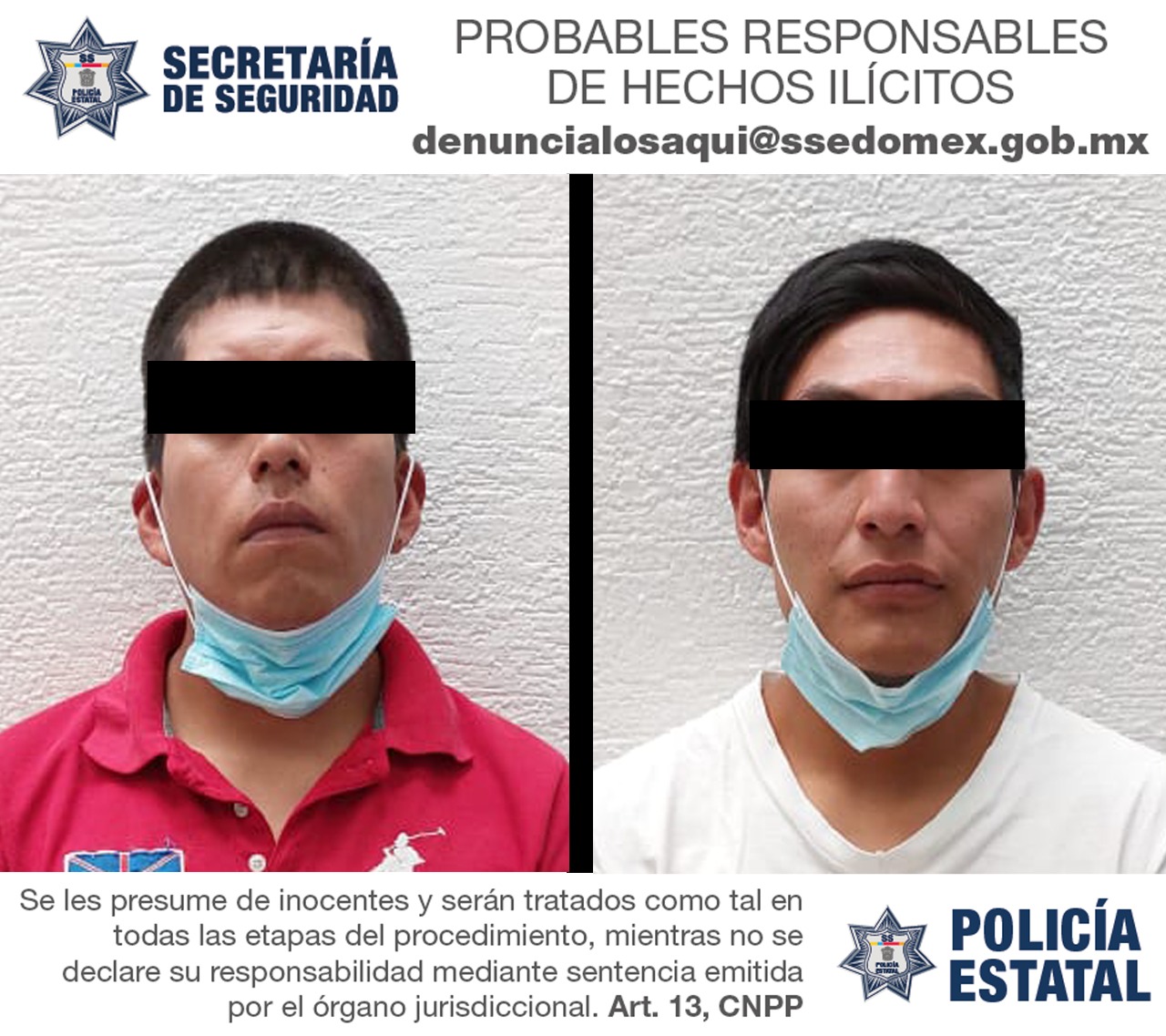 Detienen en flagrancia a dos posibles narcomenudistas