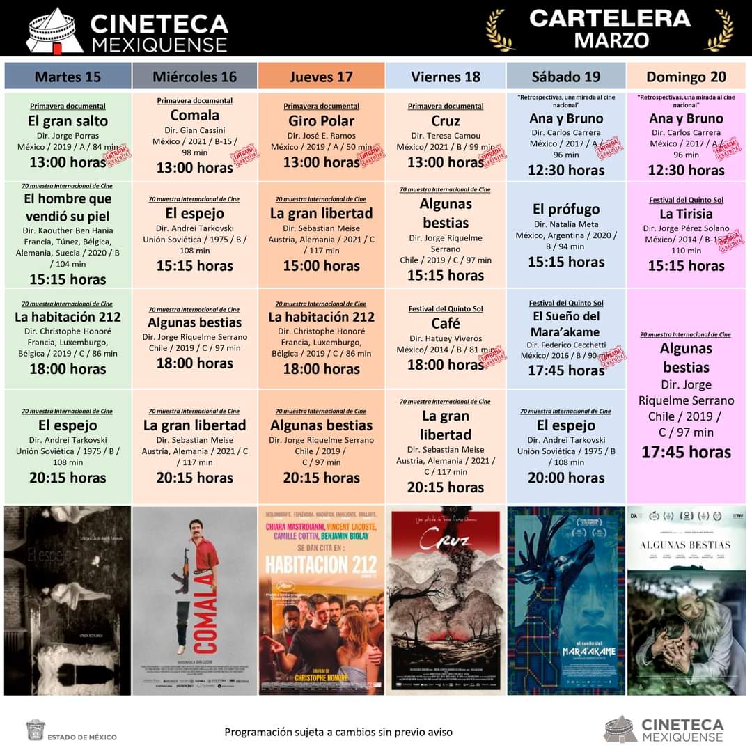 “Primavera documental” en la Cineteca mexiquense