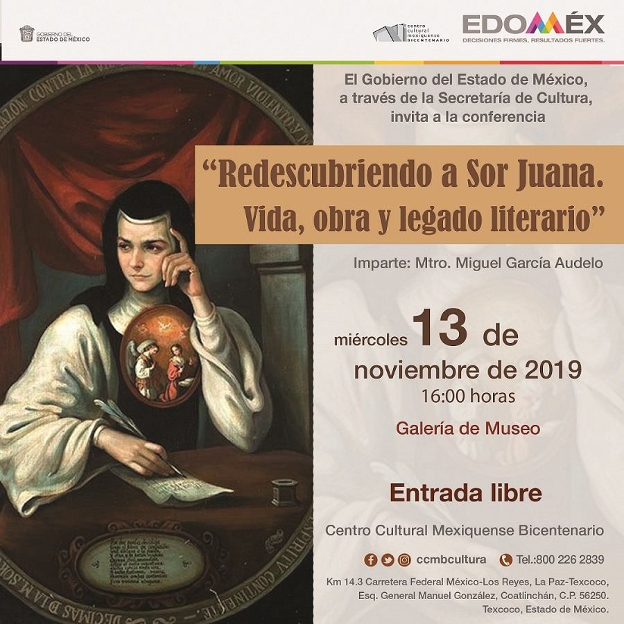 Celebran natalicio de Sor Juana Inés de la Cruz en el centro cultural mexiquense bicentenario y en Nepantla