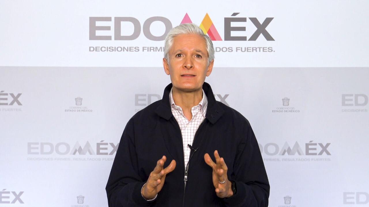 Informa Alfredo del Mazo acciones para reducir la movilidad y fortalecer las medidas de aislamiento en el EDOMEX