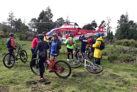 Apoya grupo relámpagos en el rescate de 19 ciclistas extraviados en el Xinantécatl.