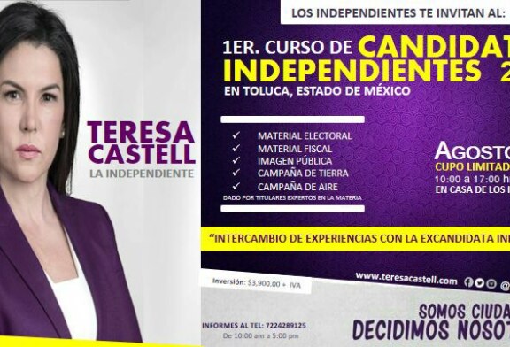 Pierde la elección pero ahora Teresa Castell lanza curso para candidatos ciudadanos