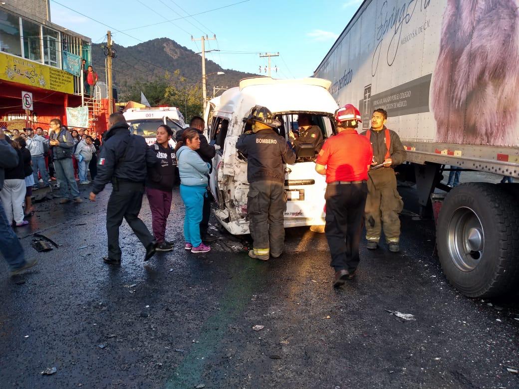 17 lesionados en accidente en la Naucalpan Toluca