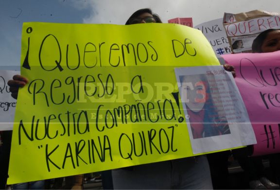 Estudiantes exigen investigar desaparición  de Karina
