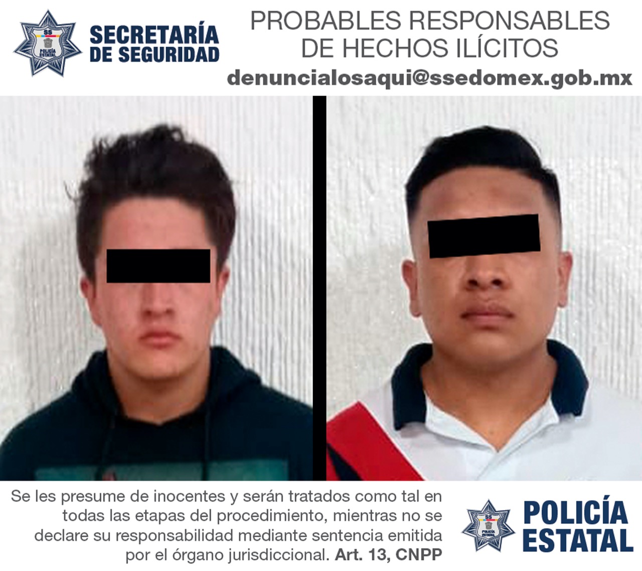 Detienen en flagrancia a dos hombres probables responsables de robar con lujo de violencia un automóvil