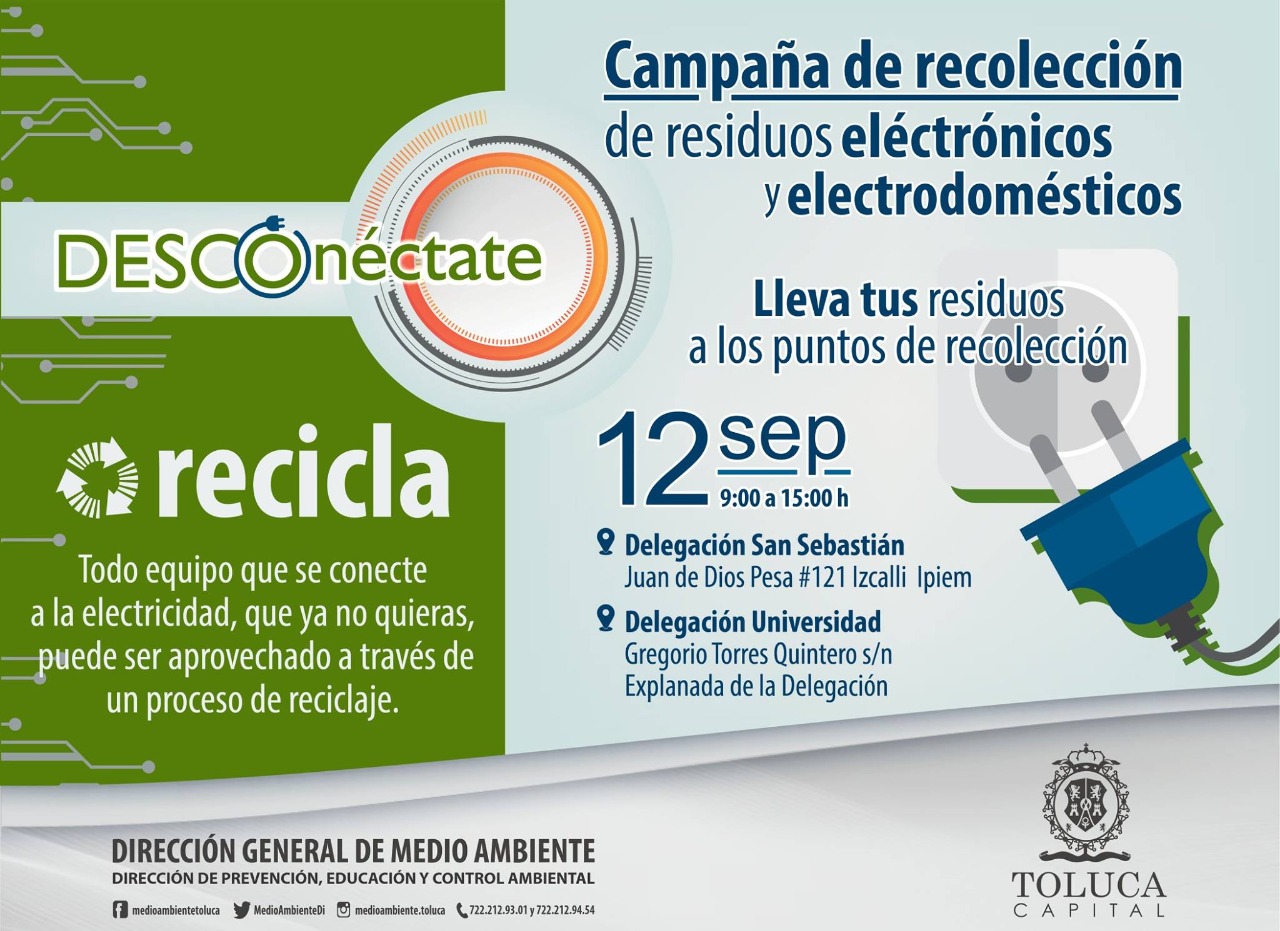 Inicia en Toluca campaña de recolección de electrónicos y electrodomésticos