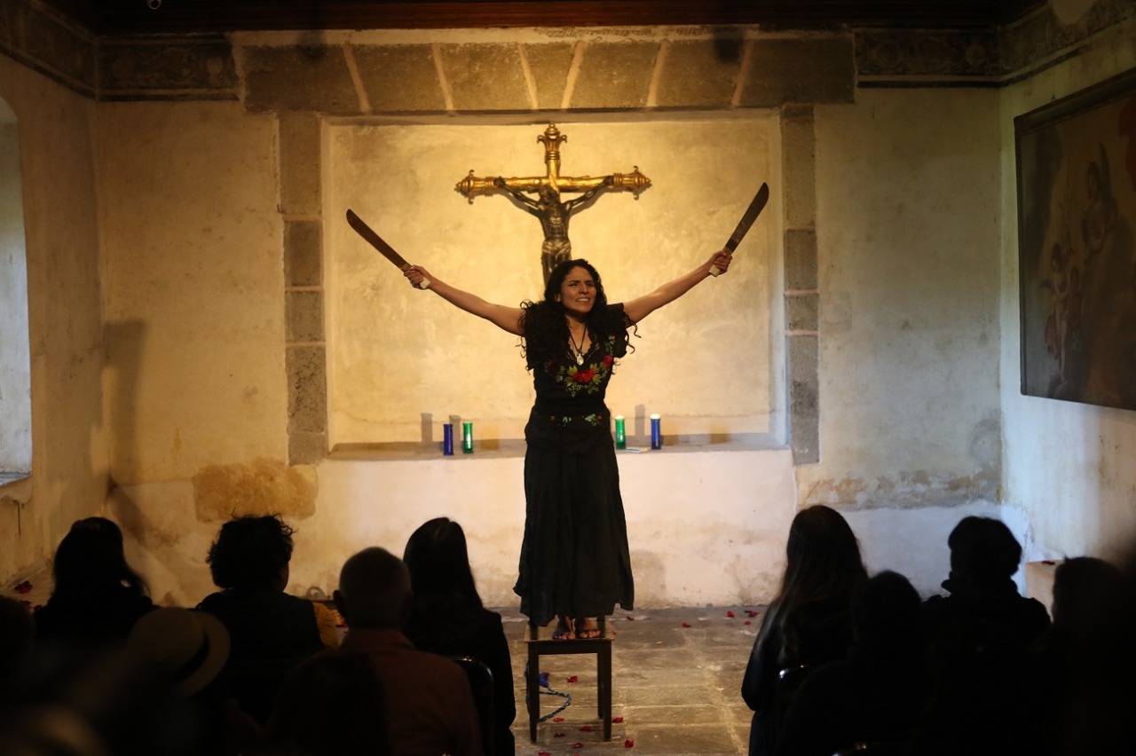 Presentan monólogo “por favor Cristo de Esquipulas” en miércoles culturales en el museo virreinal