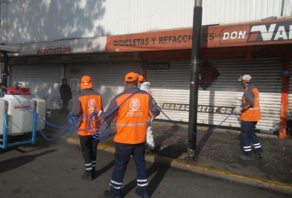 Permanente, el trabajo de sanitización en Toluca