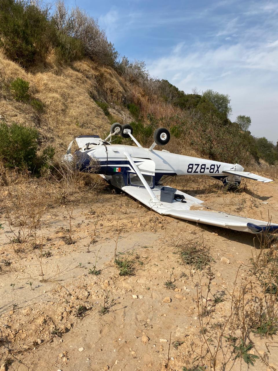 Reportan desplome de aeronave en Atizapán de Zaragoza