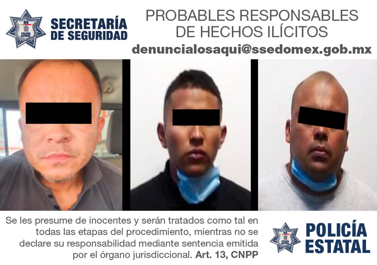 Detienen a tres hombres por robo con violencia