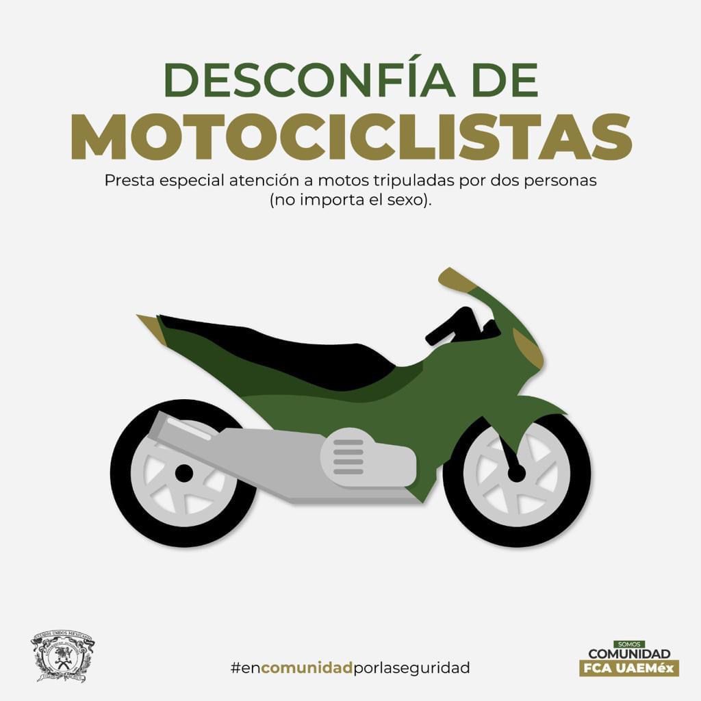 Alertan a universitarios por robos en motocicleta