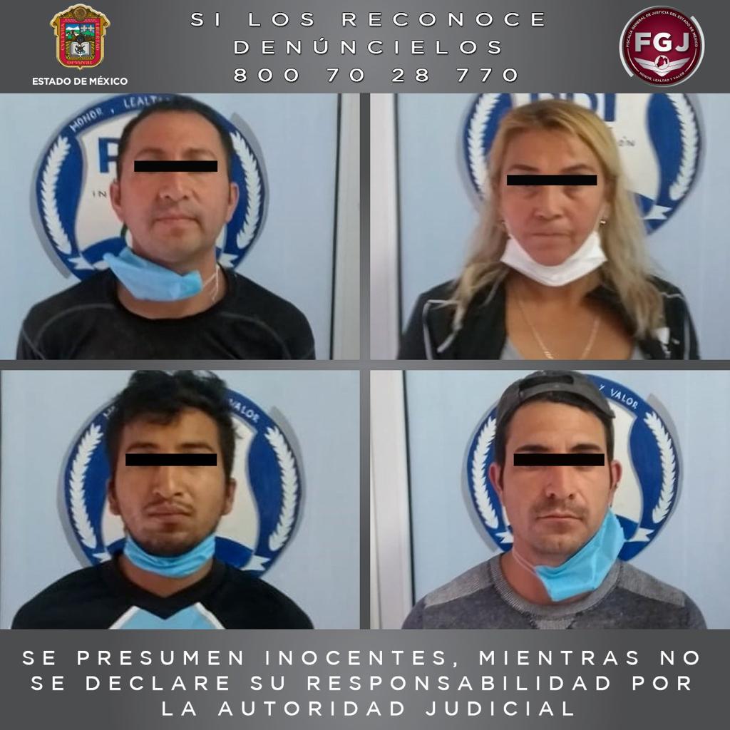 Asegura FGJEM 25 kilogramos de droga mediante cateo en Tultepec y detiene a cuatro personas
