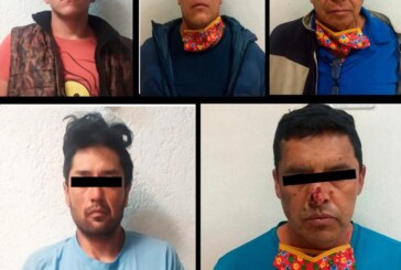 Detienen a cinco hombres probables responsables del delito de robo con violencia
