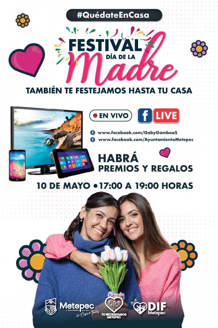 Alista gobierno de Metepec celebración digital por el día de las madres