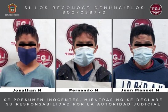 Procesan a tres sujetos por un asalto a transporte público en Nicolás Romero