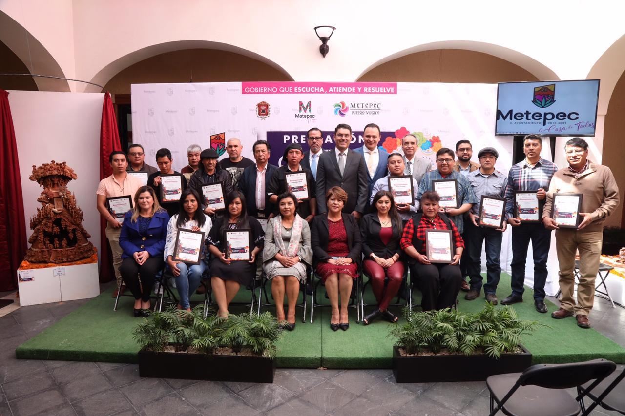Reconoce gobierno de Metepec a ganadores del certamen artesanal “Catrinarte”