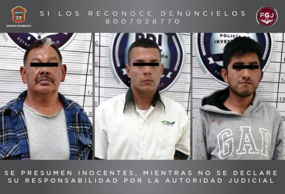 Detiene FGJEM a tres sujetos con droga y un arma de fuego durante operativo en Nicolás Romero