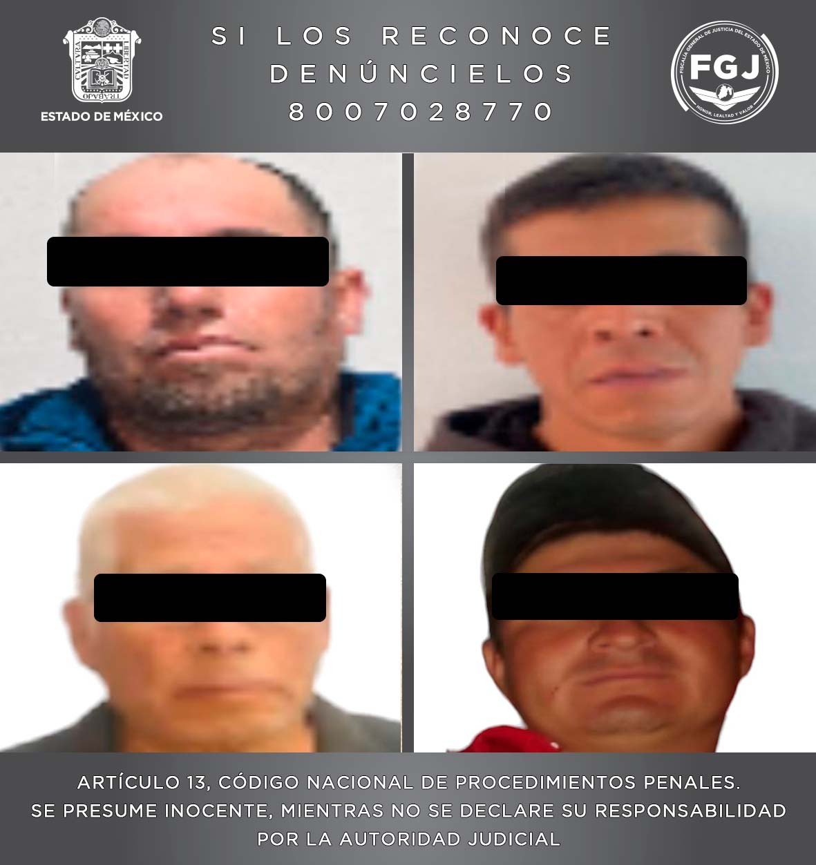 Detienen a 4 presuntos violadores en el #Edomex