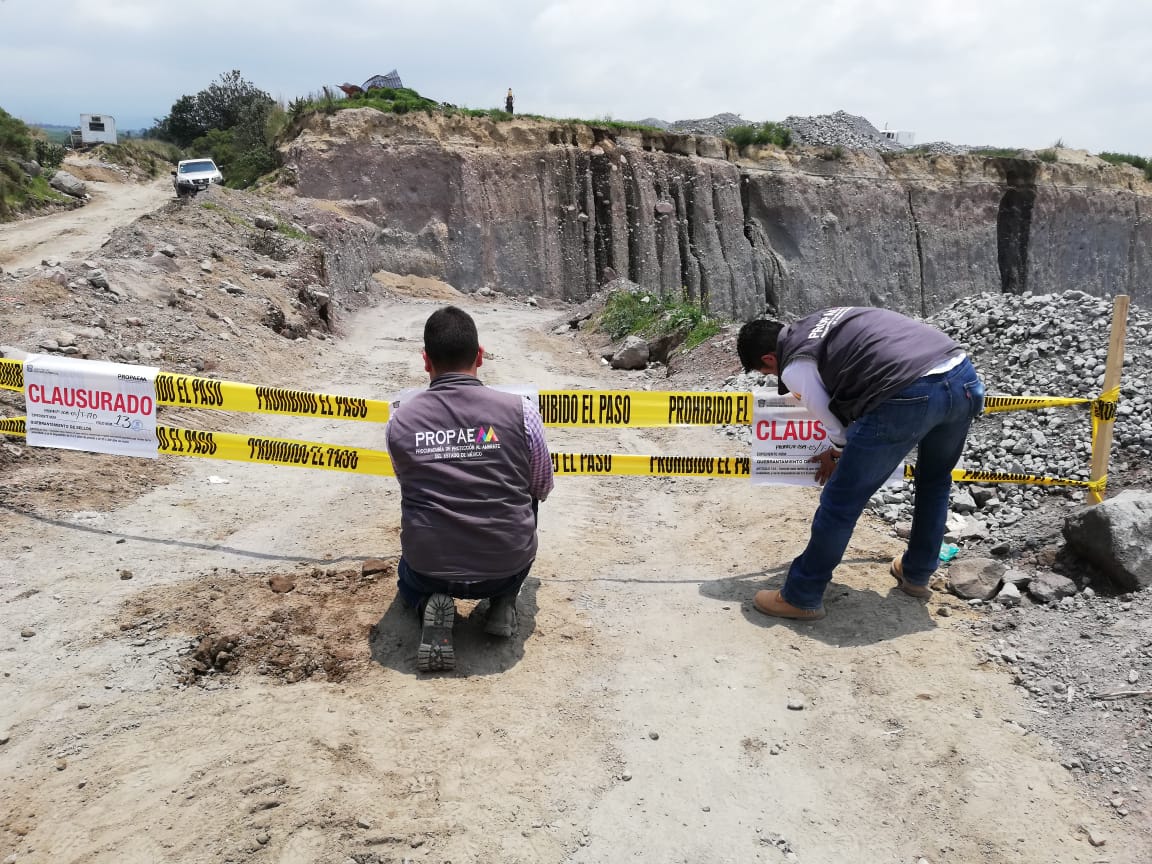 Clausura PROPAEM minas en zona limítrofe al nevado de Toluca