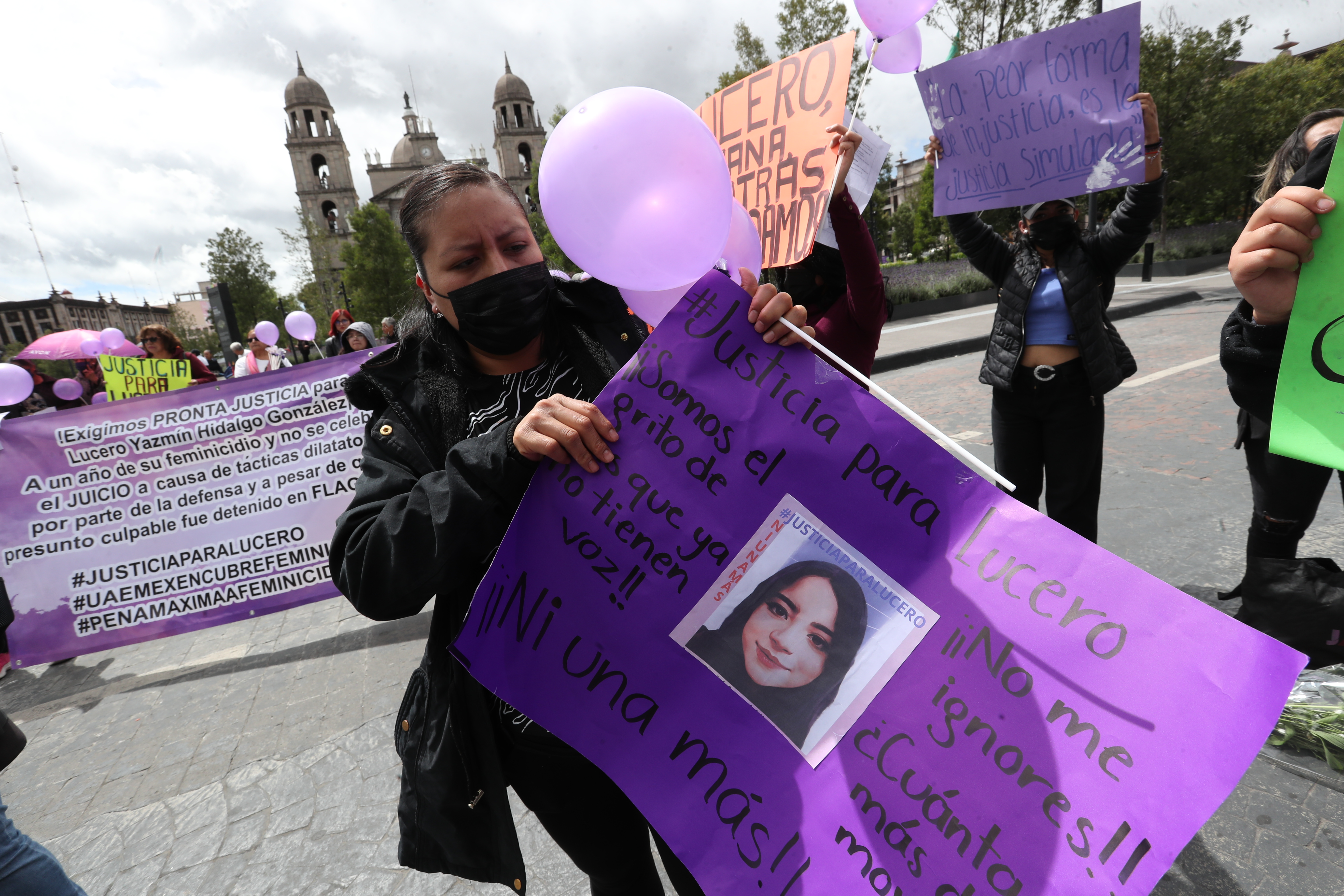 Colectivos feministas en Toluca, exigen justicia por Lucero Yasmín y respaldan memorial de Wendy.