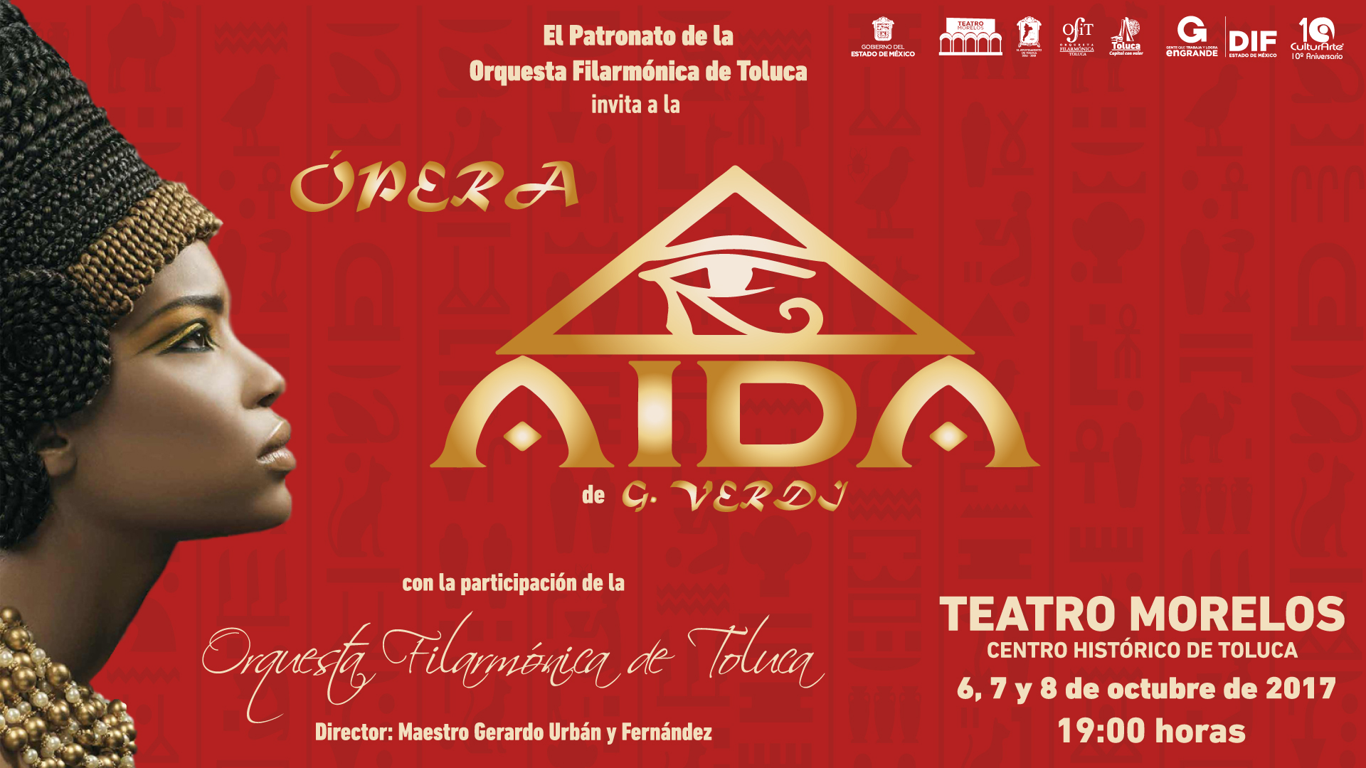 La Orquesta Filarmónica de Toluca presentará la Ópera Aída de G. Verdi