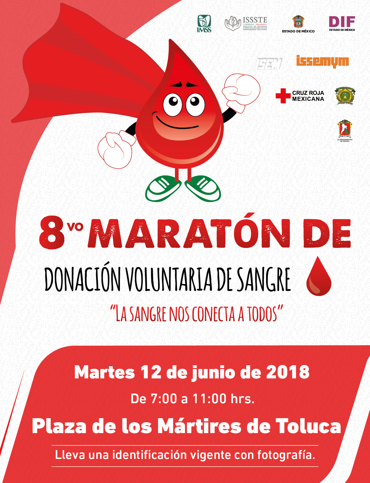 Invita Toluca al 8° Maratón de Donación Voluntaria de Sangre