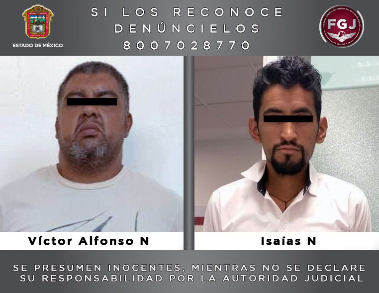 Detienen a dos personas investigados por un doble homicidio ocurrido en Jocotitlan