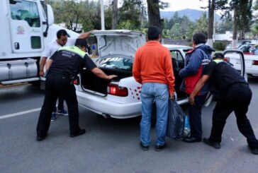 Realiza SEMOV operativo contra taxis colectivos en Tenancingo