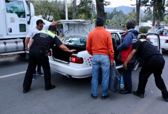 Realiza SEMOV operativo contra taxis colectivos en Tenancingo