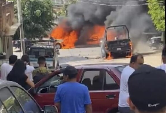 Manifestación de transportistas termina en enfrentamiento con policías en Tejupilco