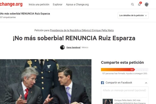 Exigen a través de internet la renuncia de Gerardo Ruiz Esparza