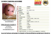 Alerta Amber: Soren Zamora Aguirre