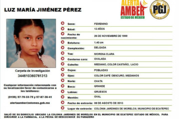 Alerta Amber: Luz María Jiménez Pérez