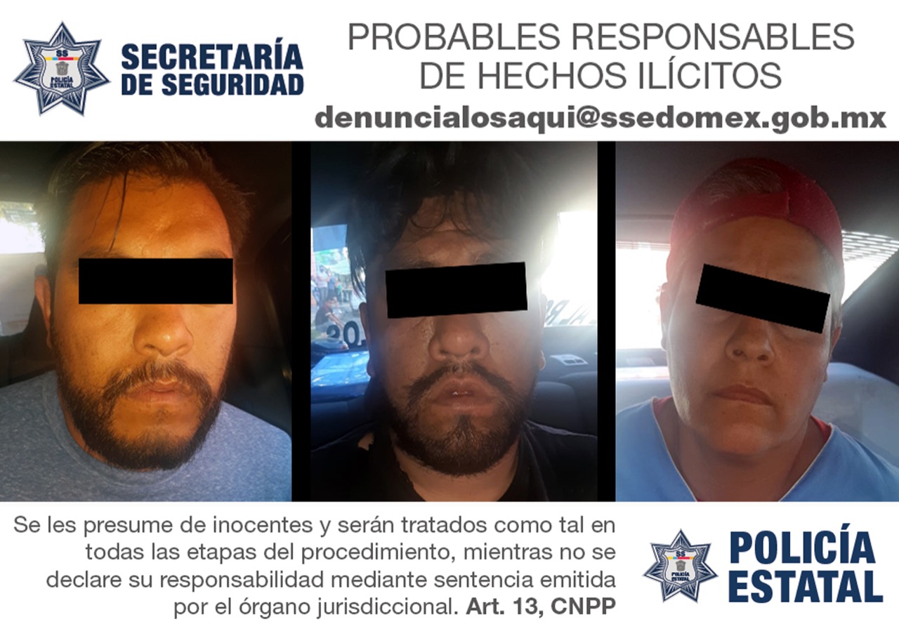 Recupera secretaría de seguridad vehículo con reporte de robo y detiene a tres sujetos como posibles responsables