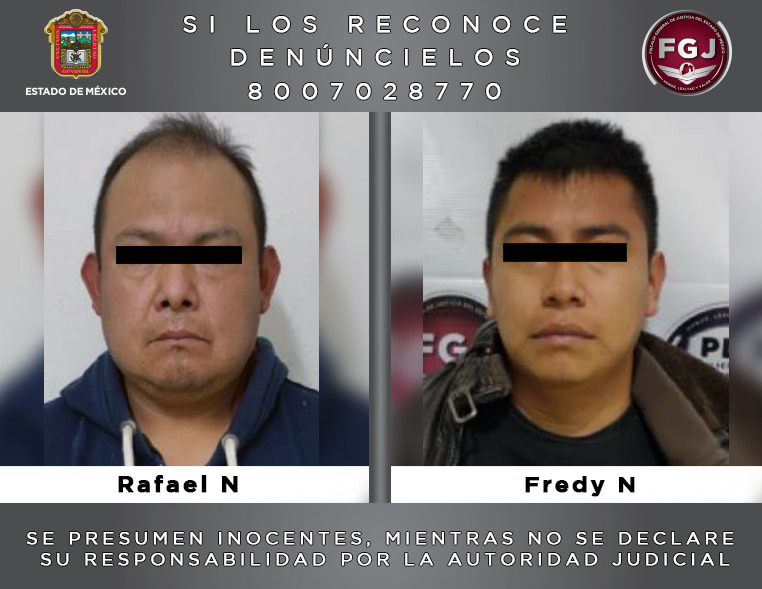 Rescata FGJEM a una mujer que se encontraba secuestrada y asegura a dos probables partícipes durante un operativo en el municipio de Lerma