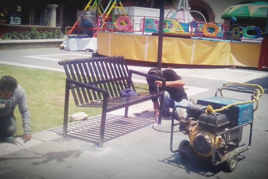Rehabilitación permanente de juegos infantiles en parques y jardines de Toluca