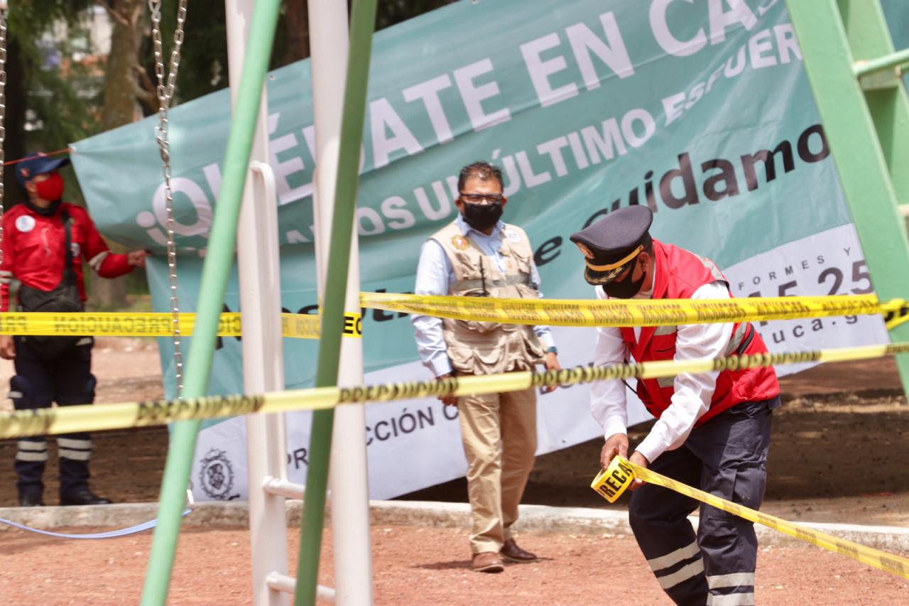 Continúa PCyB de Toluca con el cierre de parques y jardines