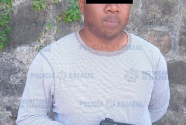 Policías de la secretaría de seguridad detienen a hombre posible responsable del delito de robo con violencia