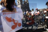 Se manifiestan para exigir justicia por ciclista arrollada