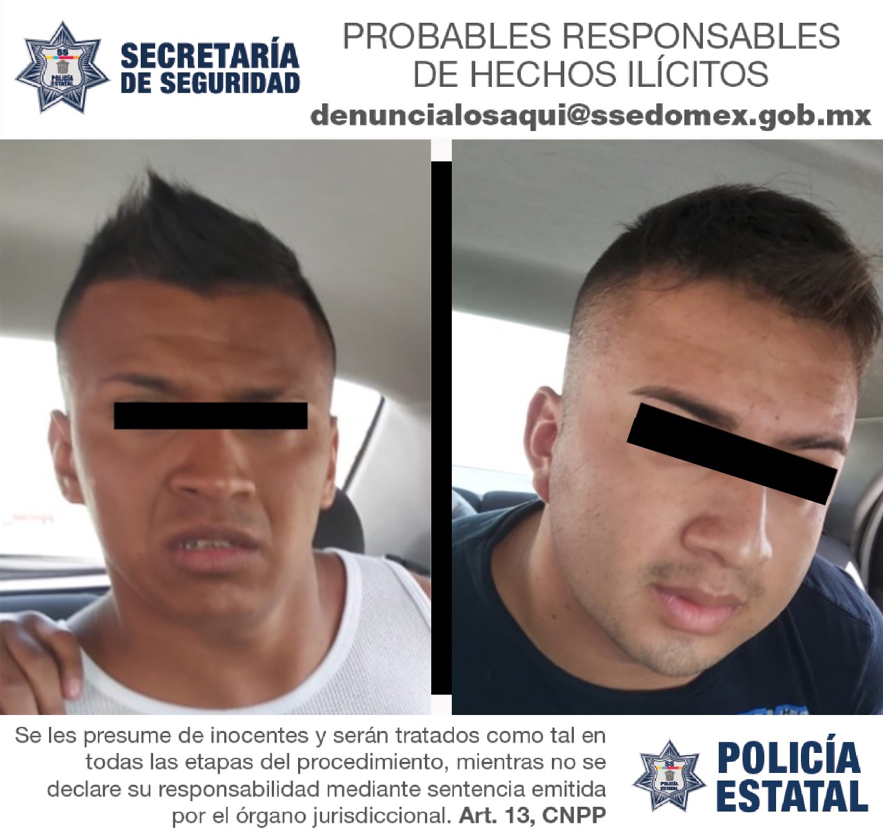 Elementos de la secretaría de seguridad desarticulan a posible banda dedicada al robo de automóviles