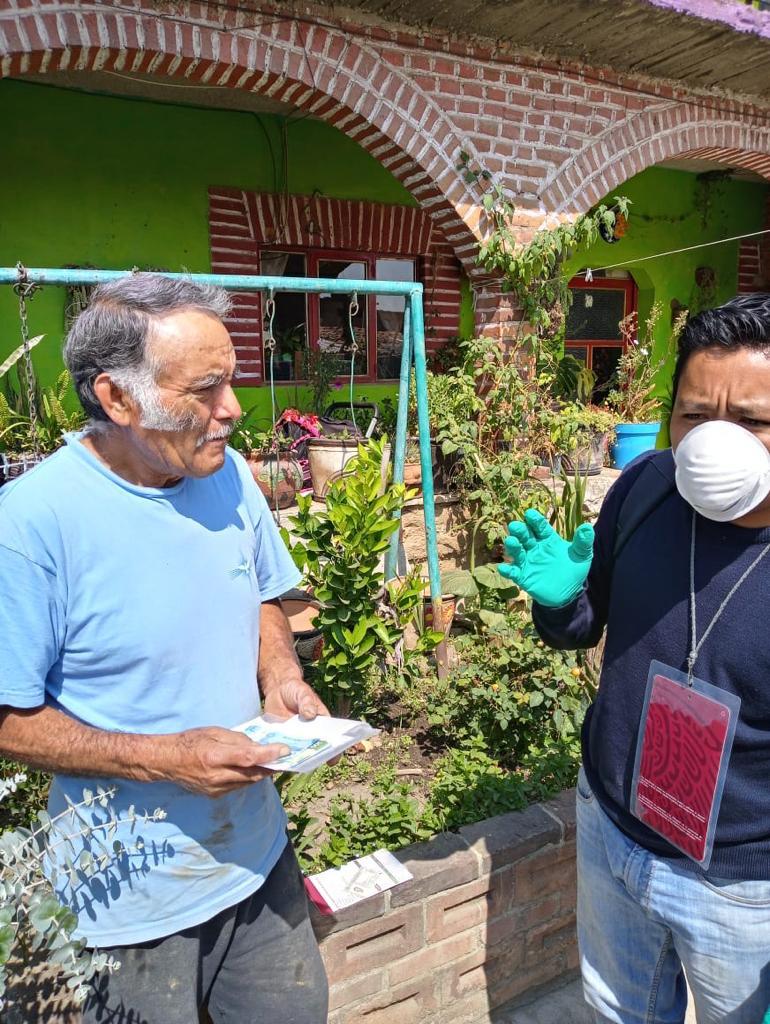 Con medidas sanitarias gobierno federal y ayuntamiento de Metepec coordinan esfuerzos para entregar apoyos