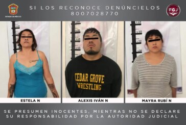 Aseguran a tres probables integrantes de una banda dedicada al robo a transporte público en Ecatepec