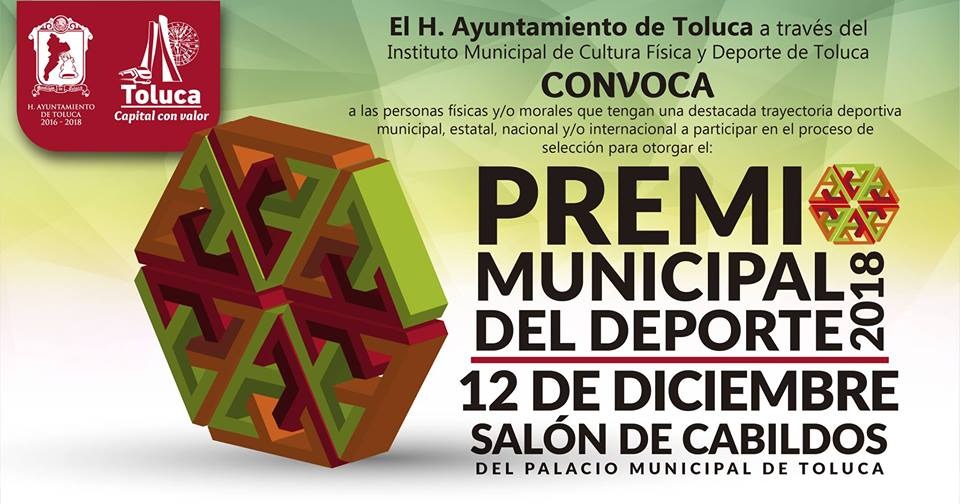 Convoca Toluca a participar en el Premio Municipal del Deporte 2018