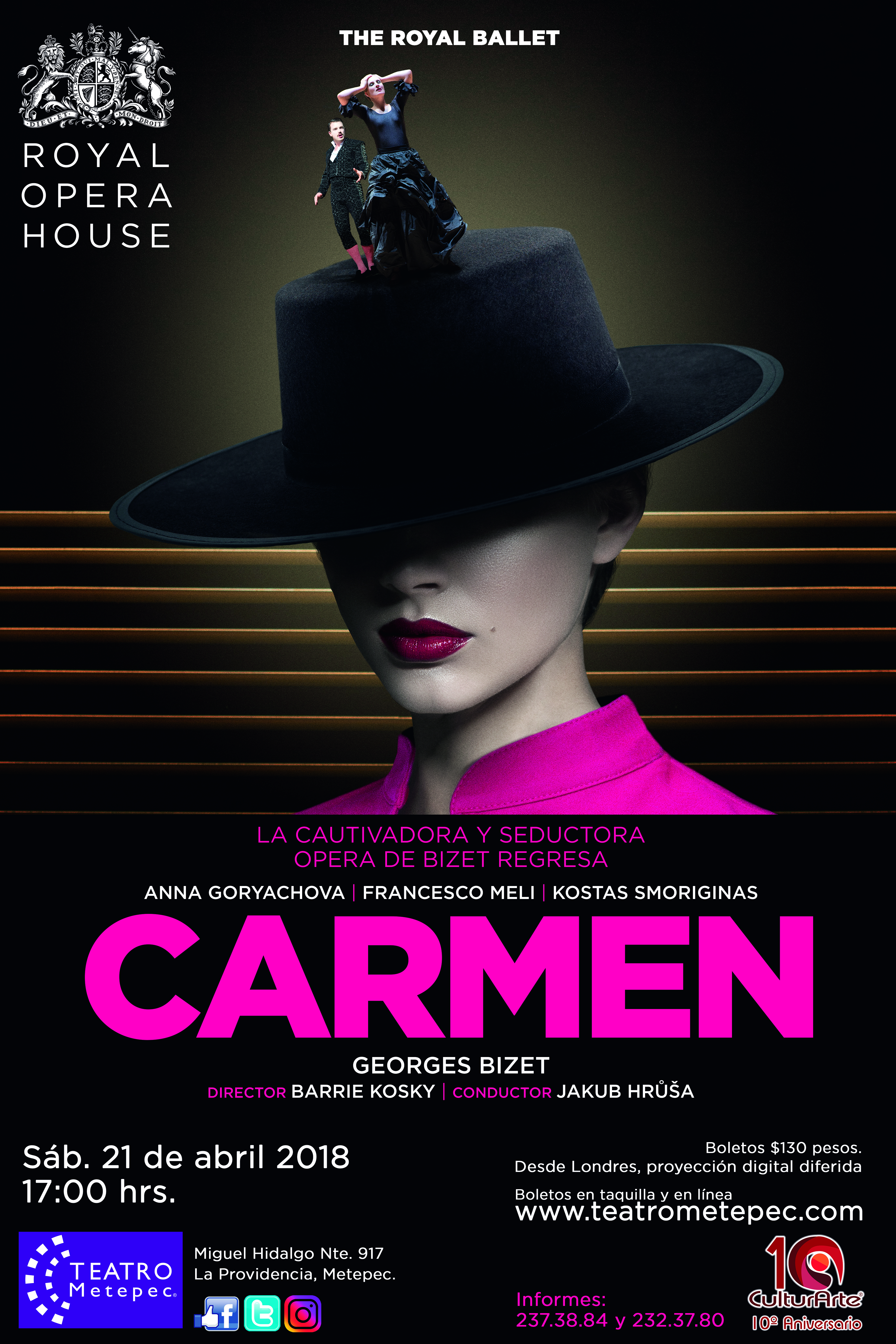The Royal Opera proyectará la nueva producción de “Carmen” de Bizet.