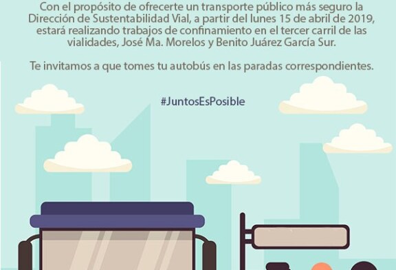 Implementan autoridades de Toluca carril confinado para transporte público
