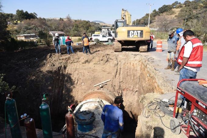 Concluye reparación en el Macrocircuito de Distribución de agua potable alimentado por el sistema Cutzamala